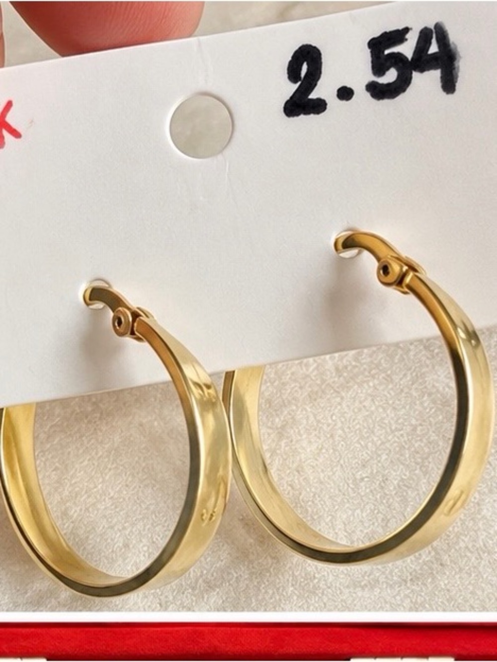 18k Saudi Gold Earrings
-Quarter Size